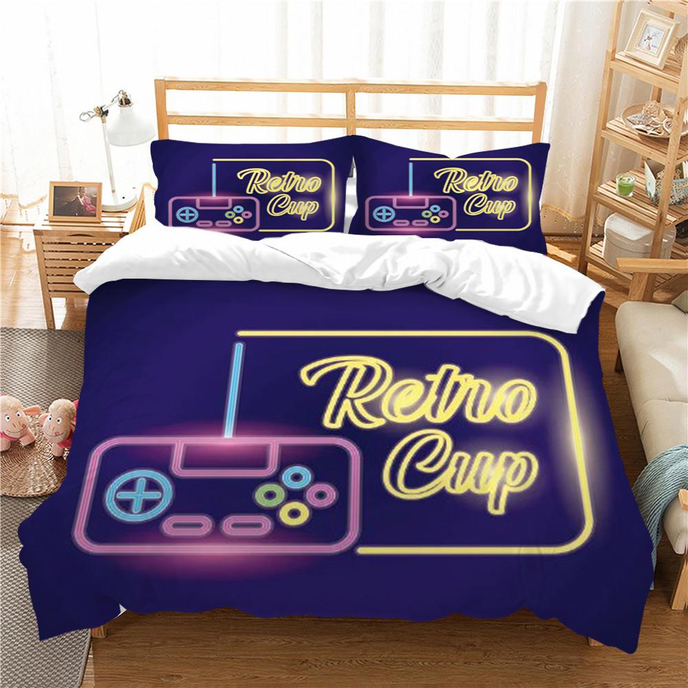 Home Textiles Bed Set 3D Gamepad Print Pillowcase Comfortable Comforter Duvet Covers Microfiber