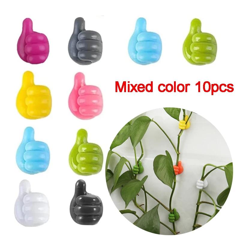 10-30pcs Plant Climbing Wall Fixture Clips Invisible Plant Clips Self-Adhesive Hook Vine Traction Plant Clips Home Garden Decor