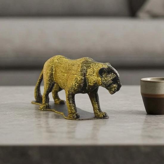 Panther Figurine, 3D Printed Wild Life Model, Collectible Realistic Animal Desktop Ornament for Home, Office, Bookshelf, Table Decor