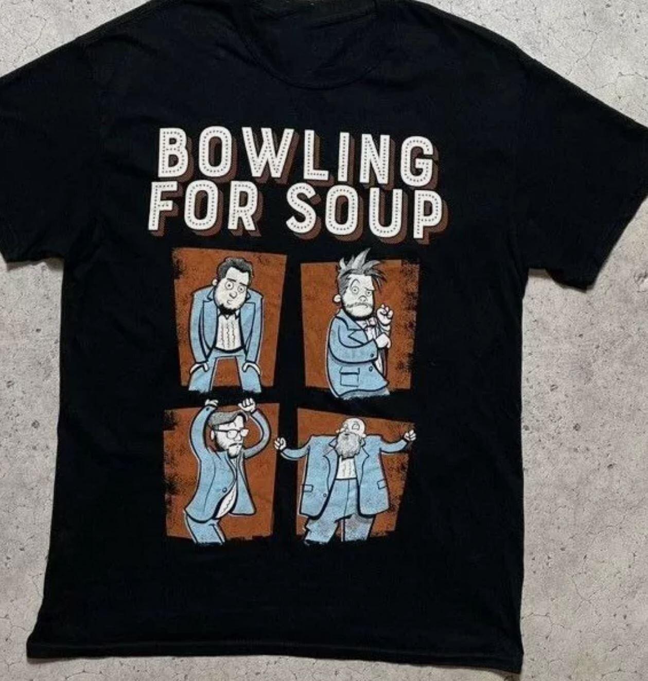 Bowling For Soup Band Members All Size Black Color Shirt XL