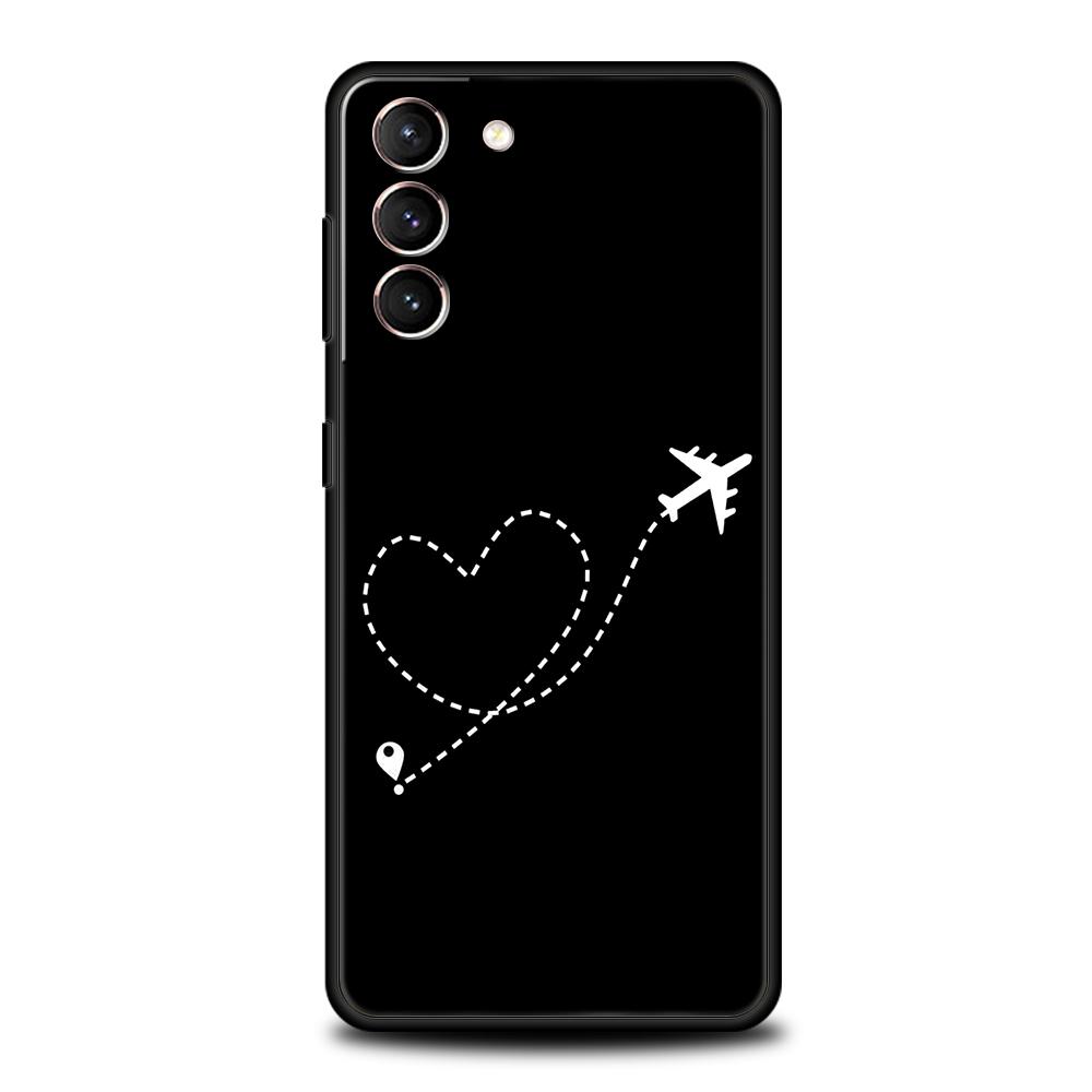 Fashion Planes World Map Travel Phone Case For Samsung Galaxy S24 S23 Ultra S22 S21 S20 FE 5G S10 S10E S9 Plus S8 Soft Cover