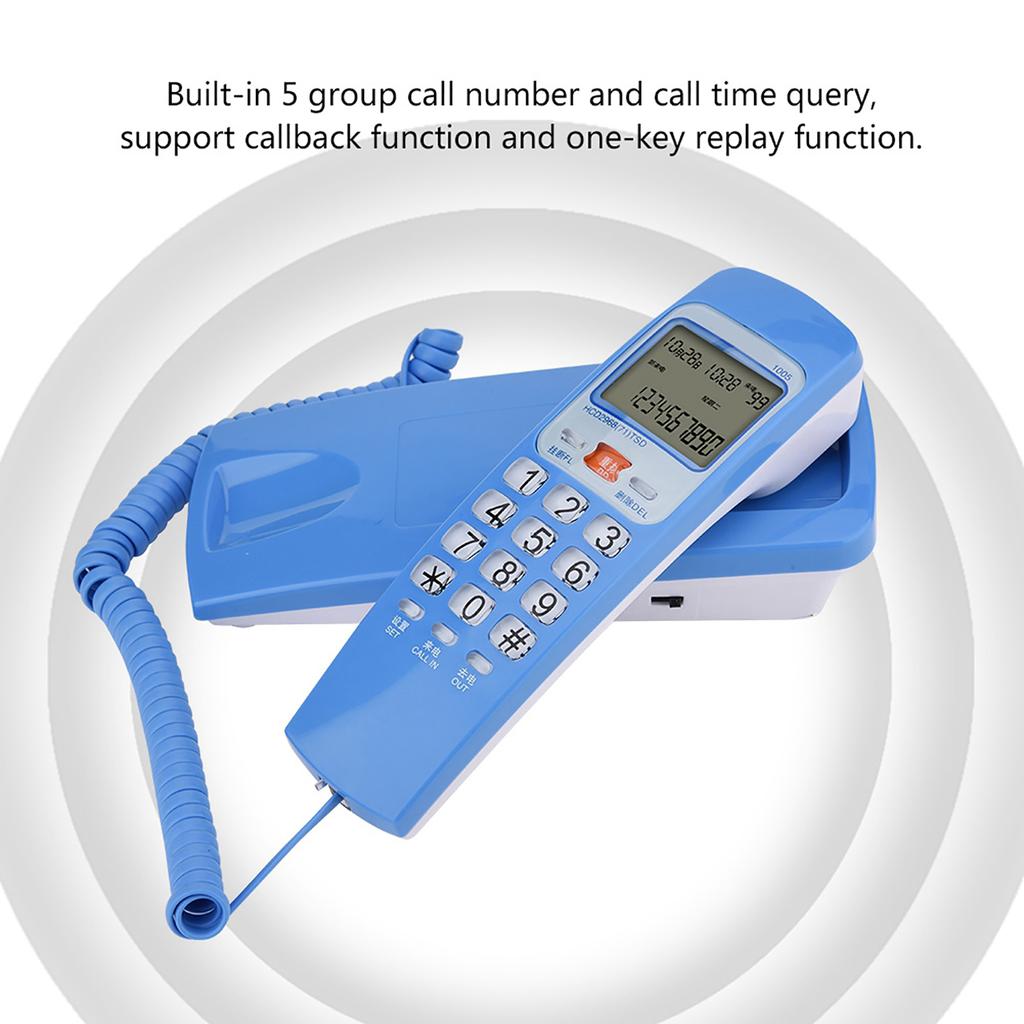 FSK DTMF Caller ID Telephone Corded Phone Desk Put Landline Fashion Extension Telephone for Home