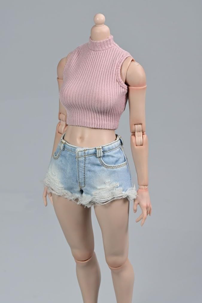 

[TOYBARJAPAN] 16 scale action figure compatible with TBLeague body SUPER special offer fashion beautiful girl short pants jeans (body and shirt not