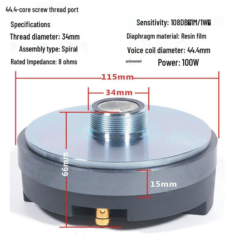 Horn Tweeter Driver: 25, 34, 44-core Screw-on Speaker Unit