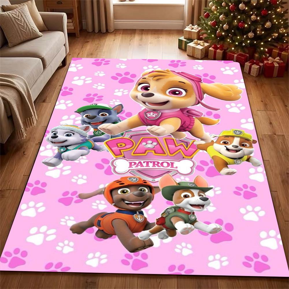 Paw Patrol Rescue Team Theme Rug Nonslip Durable Carpet For Gaming Room Play Area Home Party Decor Halloween Gift