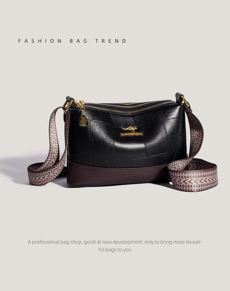 Stylish Multi-layer Stone Pattern Shoulder Crossbody Bag with Tassel – Large Capacity Lycée Women's Bag