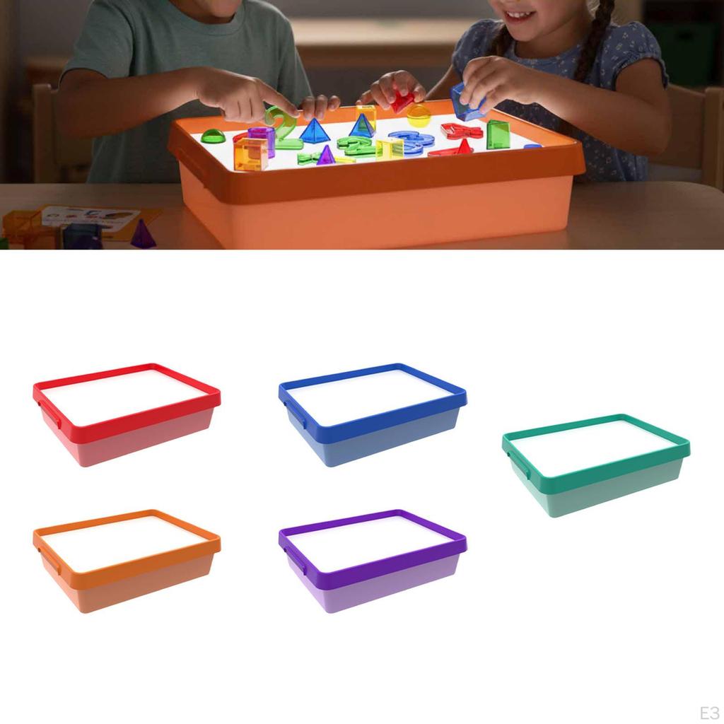 Educational Sensory Table with Interactive Light Box, Learning Toy And Shapes, Adjustable