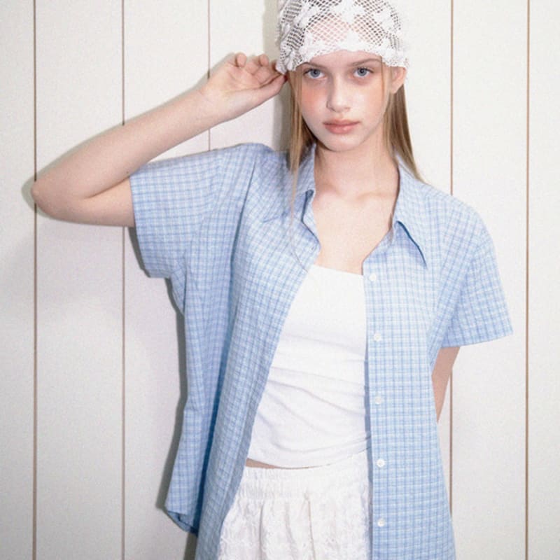 MOROA Lace triangular scarf-White