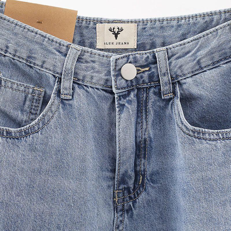 Korean Baggy Vintage Harem Jeans Women Casual High Waist Loose Denim Pants Spring Fall Streetwear Classic Solid Kot