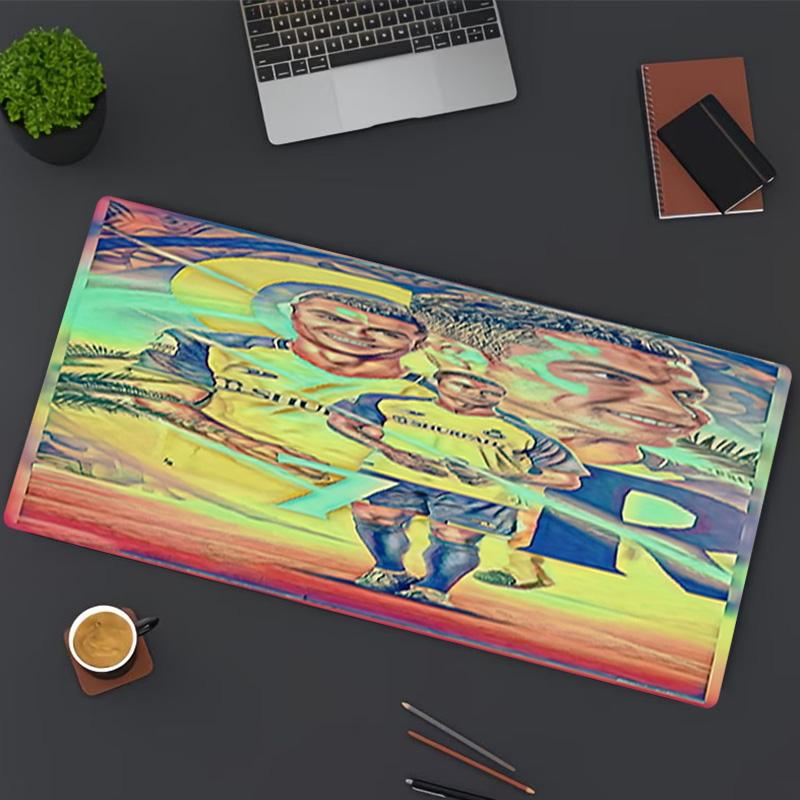 Fußballstar Print Mauspads, für Tastaturauflage Laptop PC Matte für Büro Home Office Nutzung, Schreibtischdekoration, Perfektes Geburtstagsgeschenk für Gamer