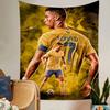 Portugal Super Football Star CR7 Cristiano Ronaldo Anime Tapestry Art Science Fiction Room Home Decor Wall Art Decor