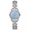 Runway Mercer Quartz Mother of Pearl Blue Dial Silver Steel Strap Watch For Women - MK6857