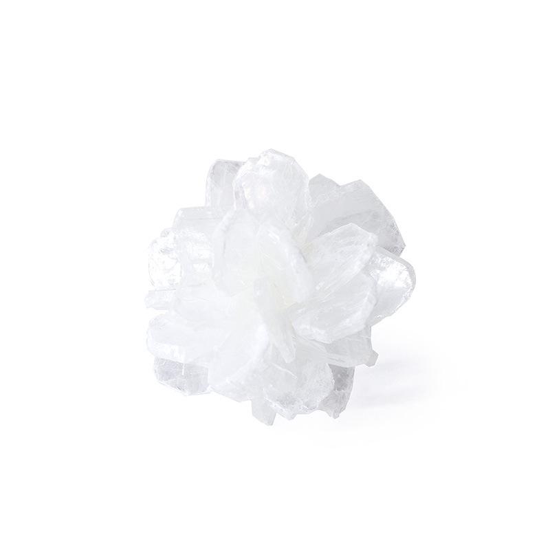 Crystal Flower Ball Light: Translucent Gypsum Ornament for Modern Home Décor