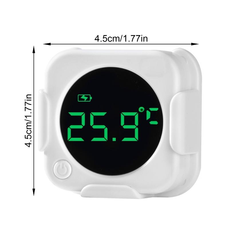 Temperature Gauge USB Rechargeable Stick On Aquarium Thermometers with Clear LED Screen for Fish Habitats Monitoring