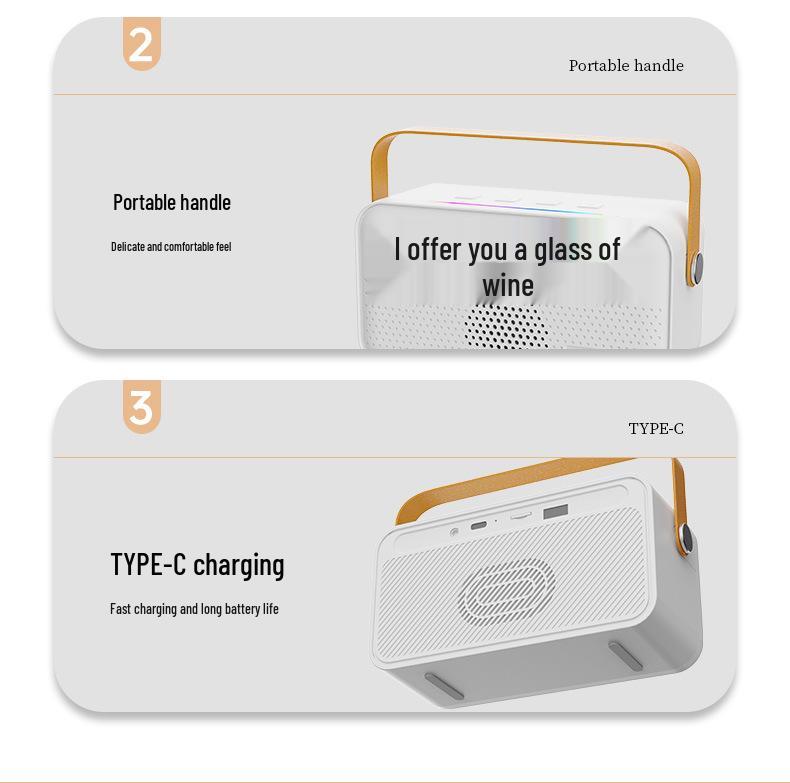 Karaoke Y8 Portable Wireless Bluetooth Speaker with Mic & Lyrics Display for Kids