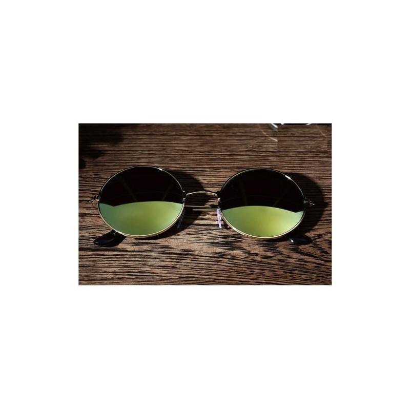Herren Damen Retro Vintage Runde Verspiegelte Sonnenbrillen Brillen Perfekt Für Outdoor-Sportarten