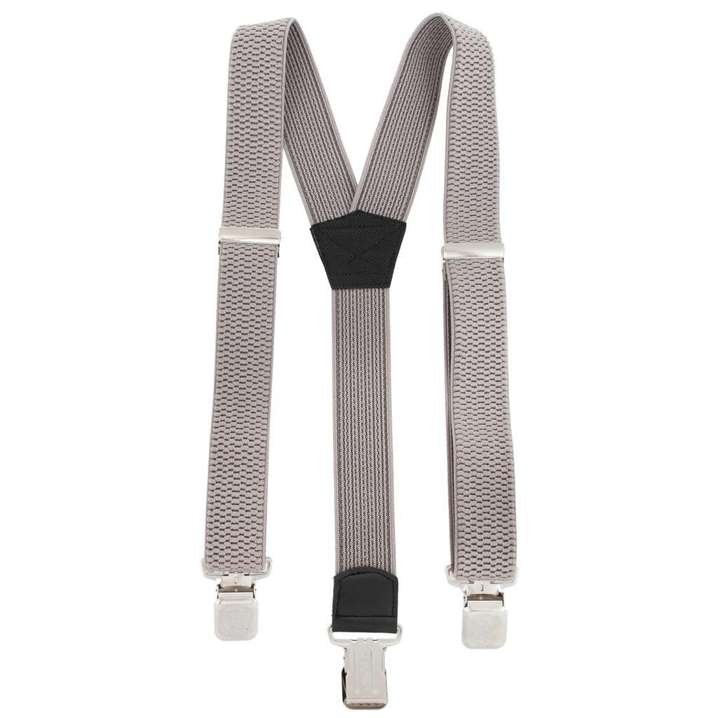 Strong Wide Suspenders 4 Cm Topgal Y Thick Stitch Gray
