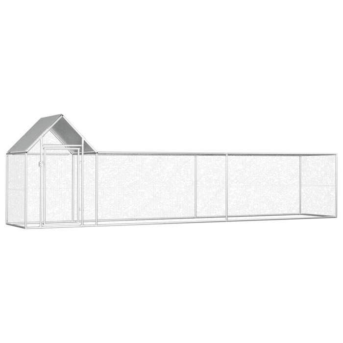 VidaXL Poulailler Enclos Clapier Cage Animaux Lapin Canard 5x1x1,5 m Acier 144555