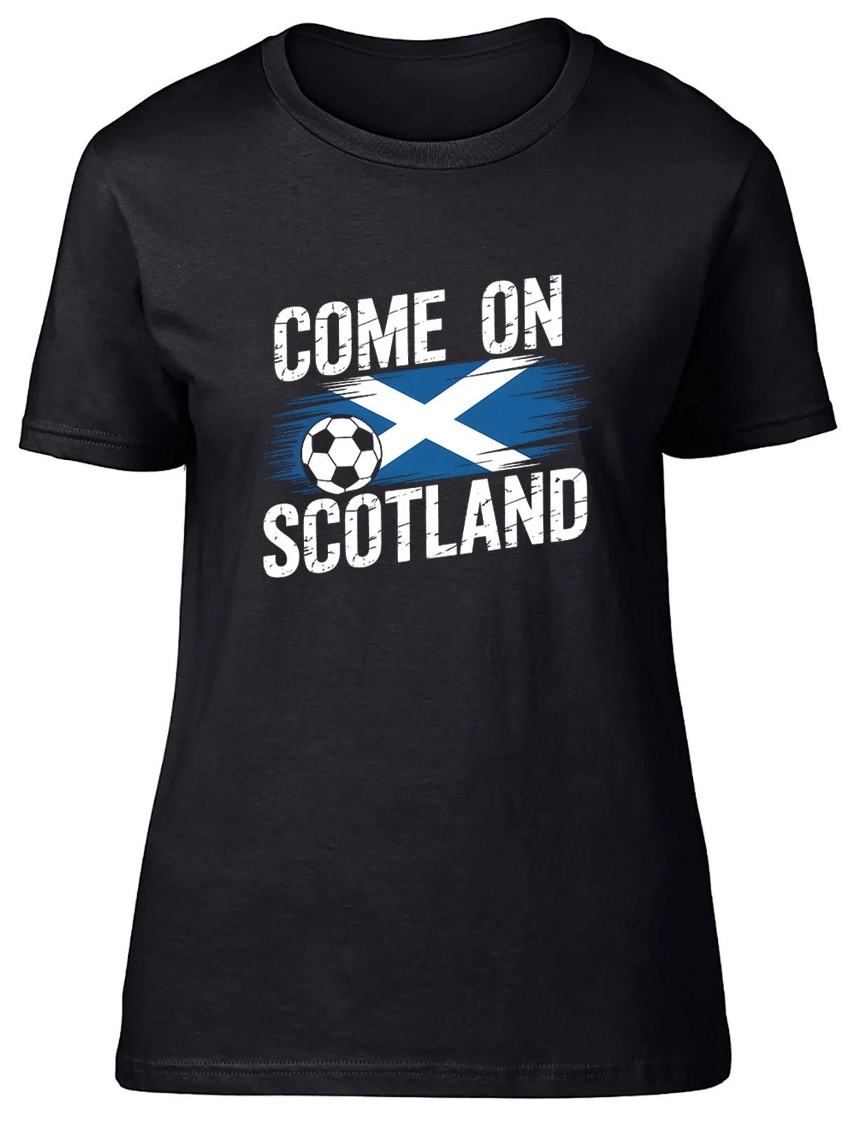 Come on Scotland Supporter Football Fan Womens T-Shirt Ladies Gift Tee XL