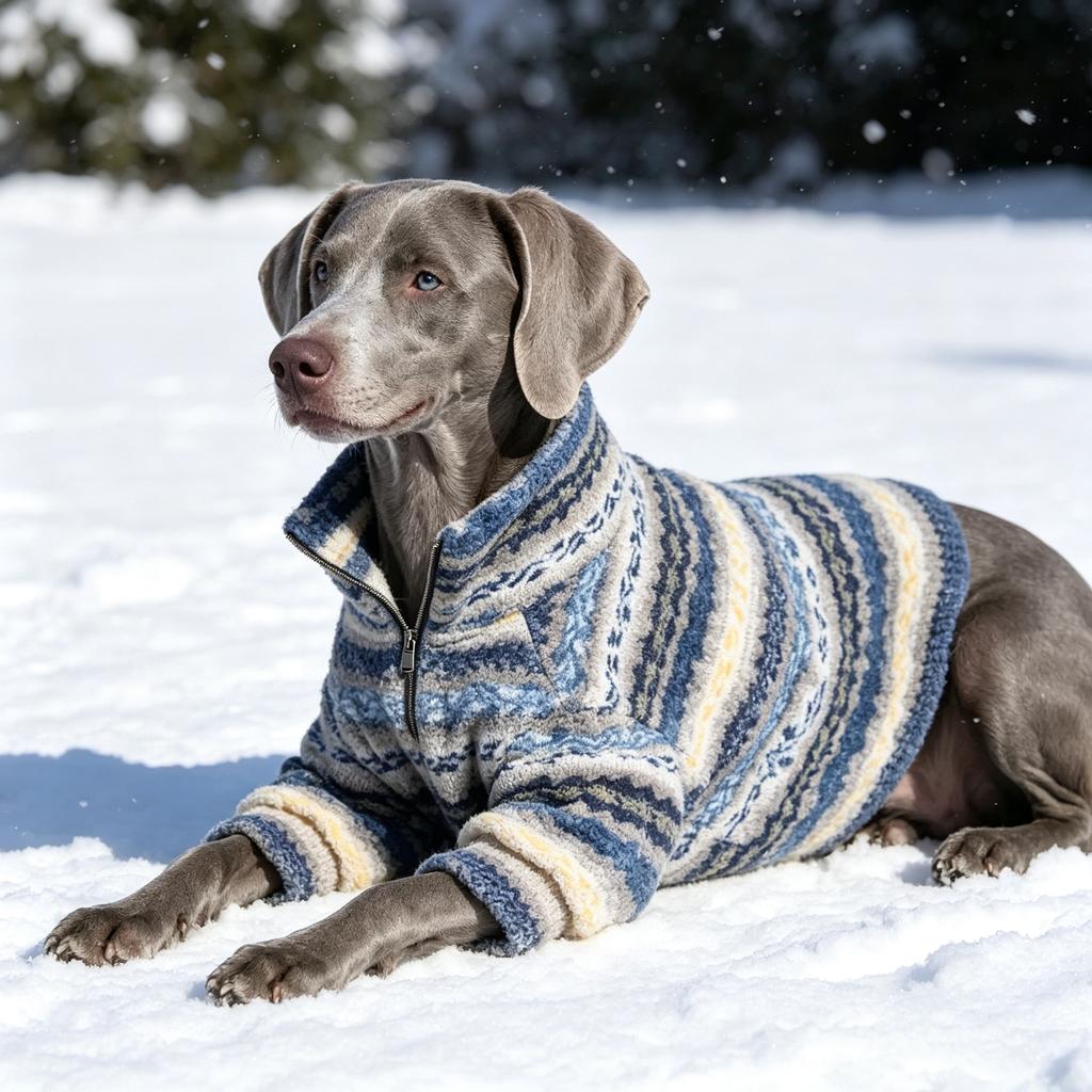 Turtleneck Dog Sweater for Medium Large Dogs, Thick Thermal Fleece Cold Weather Coats with Half Zipper Jumper Winter Pet Clothes