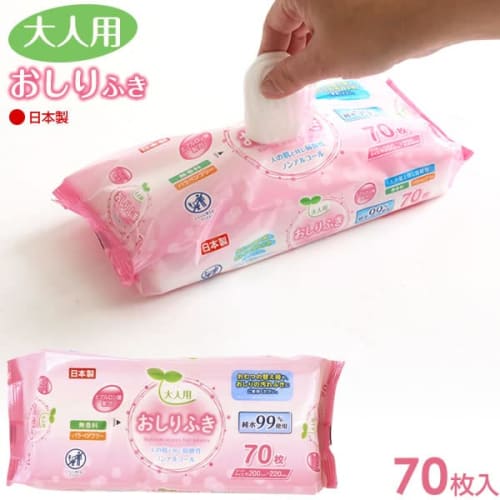 Life-do Adult Wet Wipes, 70 count (LD-213) | Disposable Wet Wipes for Diapers, Disaster Preparedness, and Disaster Preparedness.