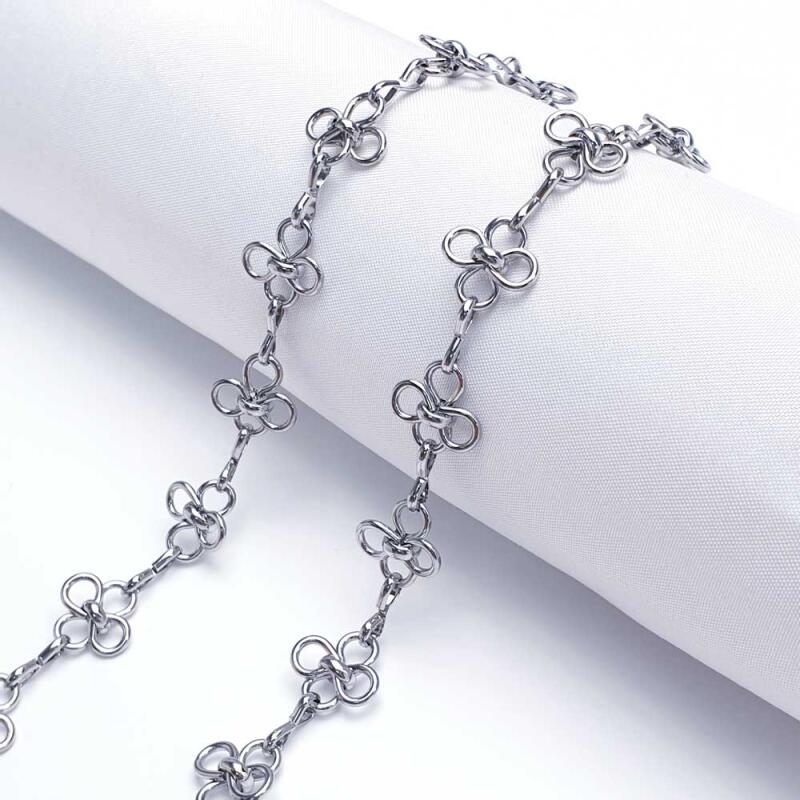 Surgical Steel Four-Leaf Clover Chain Accessory 1M
