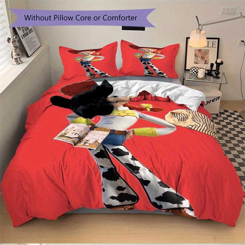 3pcs Jessie Cowgirl Bedding Set 1 Soft Quilt Cover + 2 Pillowcases, Machine Washable Suitable for All Seasons D045