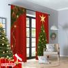 Flat Printing Popular Christmas Curtains Tree Gifts Digital Printed Polyester Drapes Holiday Decorations Set Of 2 Made