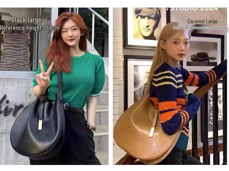 2025 High-End Soft Dumpling Shoulder Bag - Large Capacity Semicircular Tote Bag