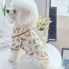 Spring & Autumn Dog Pajamas - Thin Print Shirt for Small Dogs (Teddy, Schnauzer, Bichon)