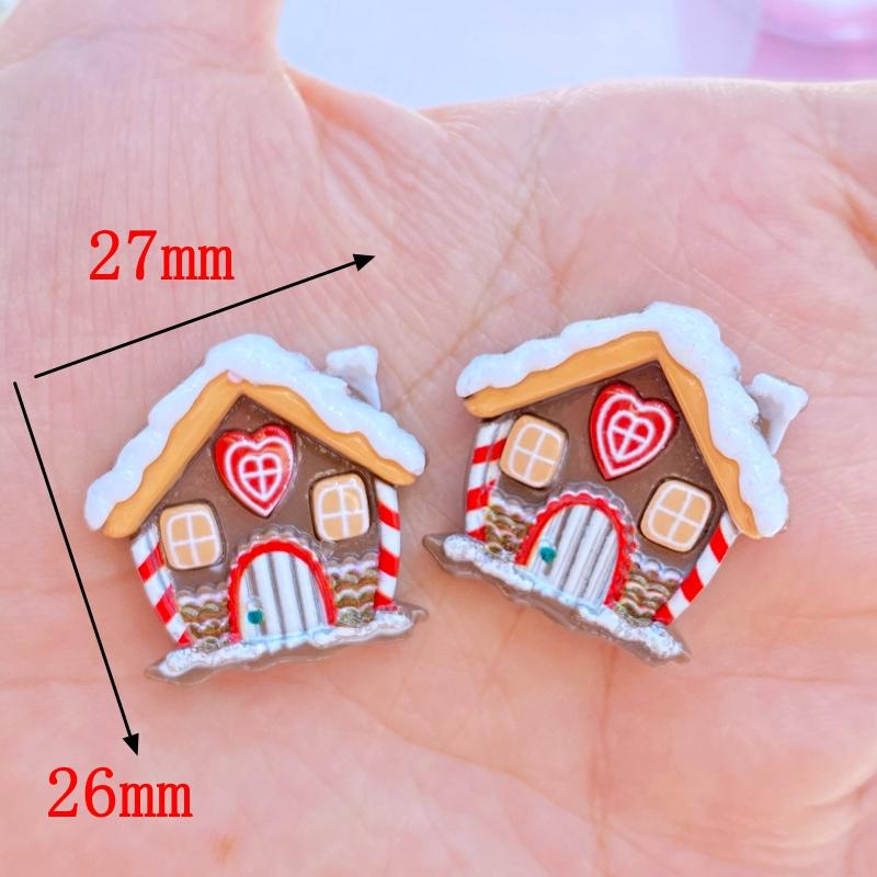 10Pcs New Mini Cute Cartoon Christmas Series Flat Back Resin Cabochons Scrapbooking DIY Jewelry Craft Decoration Accessorie