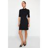Black Stone Detailed Interlock Mini Knitted Dress Twoaw24el00395