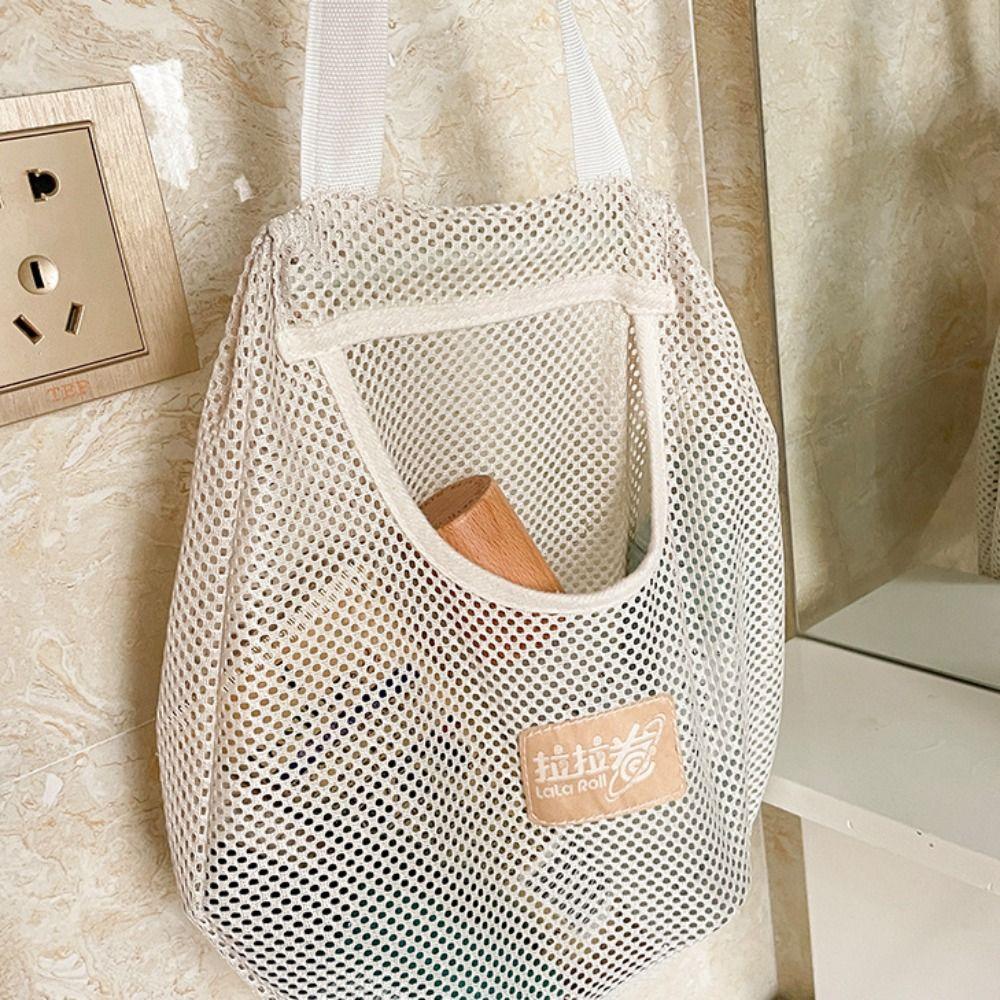 Reusable Hanging Mesh Bag Wall Mounted Net Pocket New Storage Net Bag
