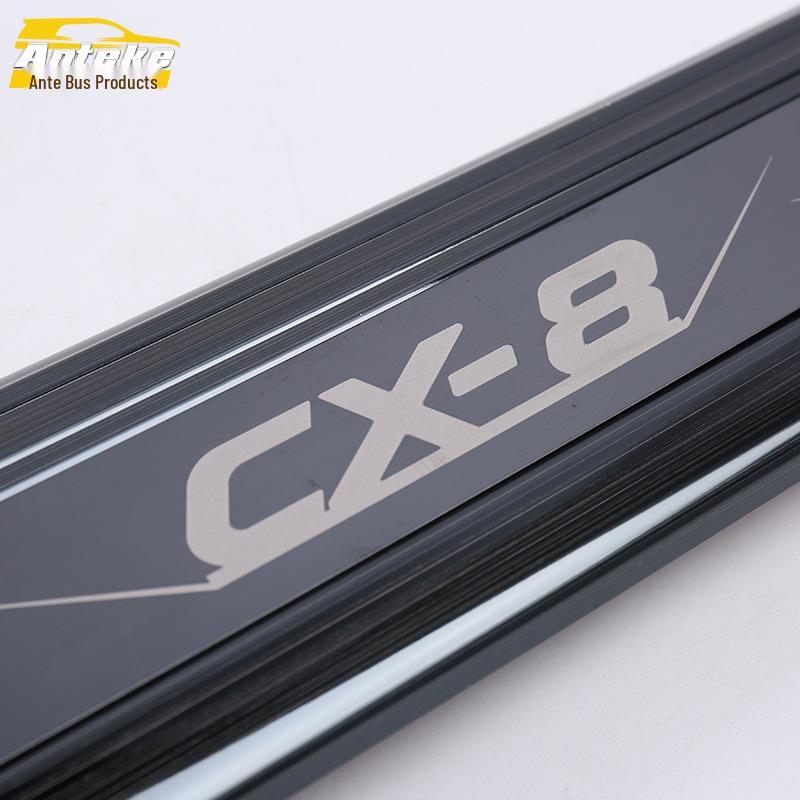 19 CX8 Sill & Bumper Trim Stickers: Bright Strips & Trunk Plate Modification Accessories