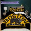 Boston Bruins Print Pattern Bedding,Quilt Set Quilt Cover Pillowcase Home Birthday Gift (1*duvet Cover+2*pillowcase,without core)ZSJT0917135