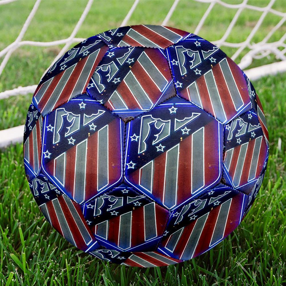 Atletico Madrid Druckgröße 5 Fußball, Standard-Matchfußball für Sportspiele und Mannschaftstraining, Ideales Geschenk für Fußballfans