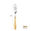 304 Stainless Steel Ash Wooden Handle Western Food Steak Knife Fork Spoon Retro Stainless Steel Tableware Four-piece Set