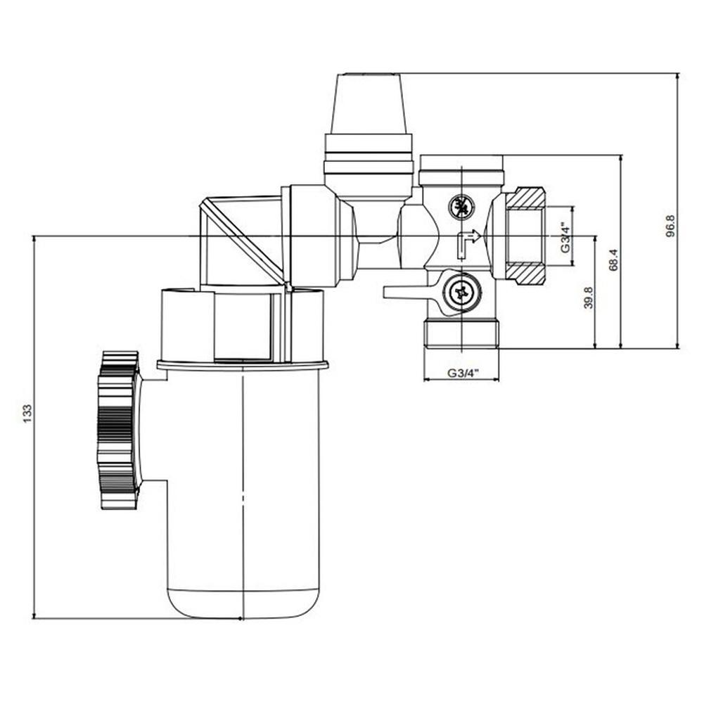 For Water Heater Brass Safety Valve DN20 with Automatic Pressure Relief Way Valve Design for System Protection