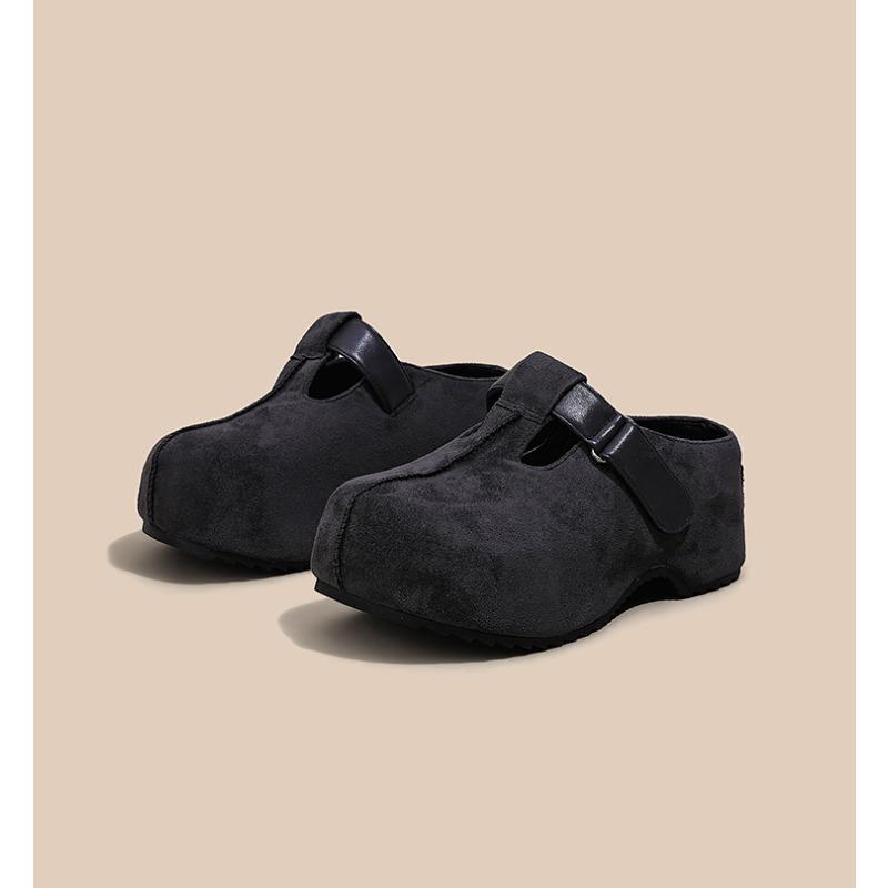 Mode 2025 Neue Baotou Halbschuhe Damen Outdoor Herbst Allround-Plateau Erhöhte Französische Mary Jane Schuhe