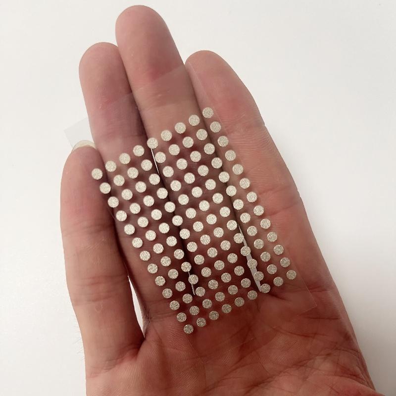 100pcs/sheet 4mm Self-Adhesive Conductive Repair Tape Dots – Pre-Cut Circular Conductive Patches for Remote Controls, Xbox/PS4