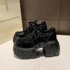 Fashion NEW Chunky Sneakers 2024 Autumn Casual Vulcanized Shoes Woman High Platform Breathable PU Leather 8CM Women Sports Dad Shoes