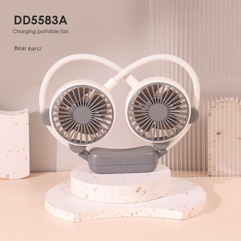 Portable Neck Fan for Lazy People, Convenient USB Charging Model, Small Personal Cooling Device for Men and Women Students, Ultra-Long Battery Life