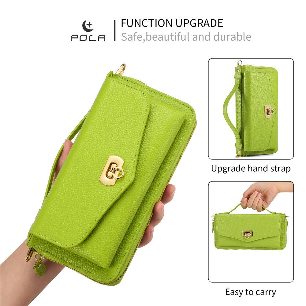 Detachable Lanyard Leather Wallet Cards Case For iPhone 17 17Air 16 15 14 Plus 13 12 11 Pro Max Crossbody Handbag Magnetic Cover