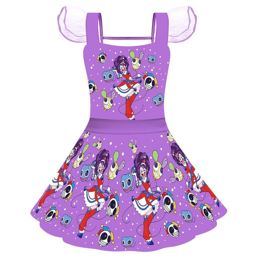 83123 Kids Girls Lily Lovebraids Print Mesh Dress 100cm фиолетовый