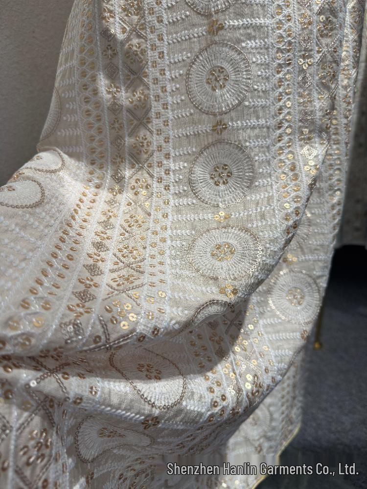 Elegante Abaya da Sera Ricamata con Paillettes L223 Mediorientale per Donne Musulmane
