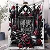 1pc, 2D Flat, Good Read Bad Books Pattern Throw Blankets. Throw Blanket. Comfy Throw Blanket. Soft Blanket. Cozy Soft. Suitable for Couches, Beds, Cam