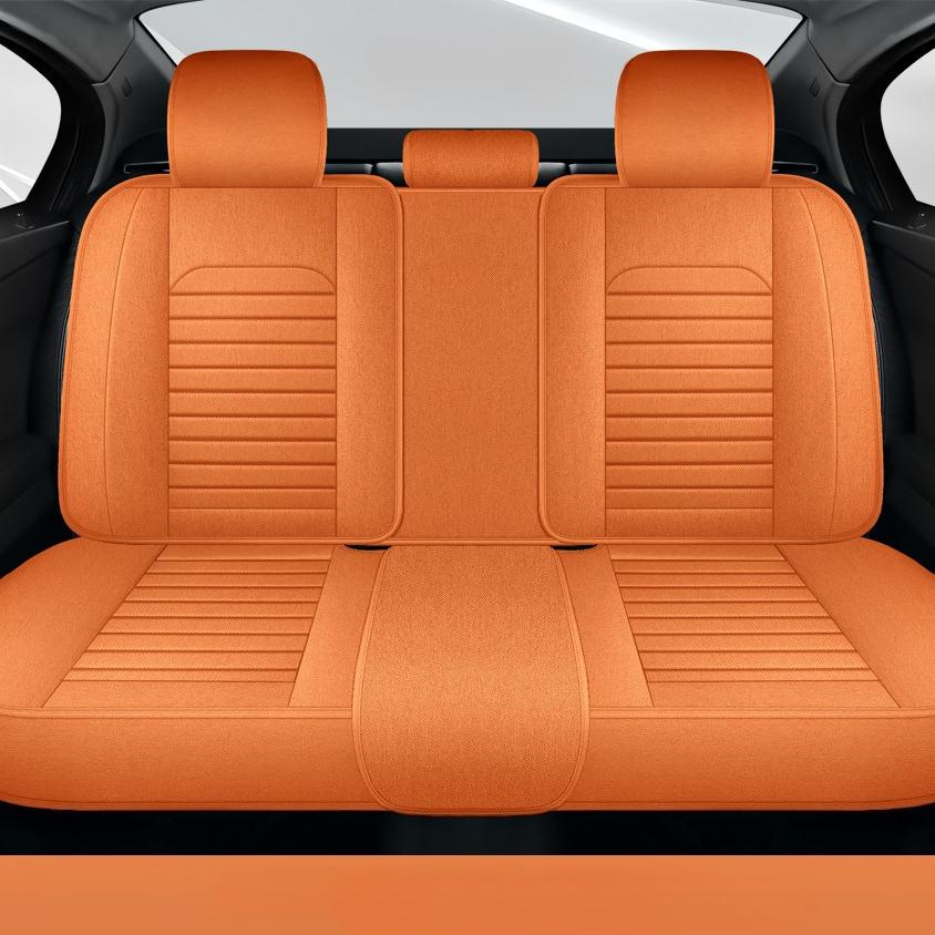 5-Sitzer Autositzbezüge - Hergestellt aus strapazierfähigem, abwischbarem Material, in mehreren Farben erhältlich, präzises Zuschnittdesign, verdickte Polsterung, Rundumschutz