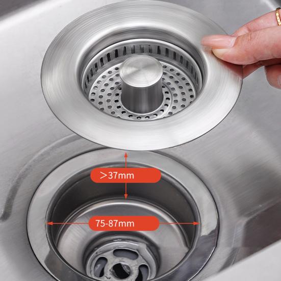 Kitchen Drain Anti-Clogging Strainer Rust-Resistant Universal Sink Sink Stopper