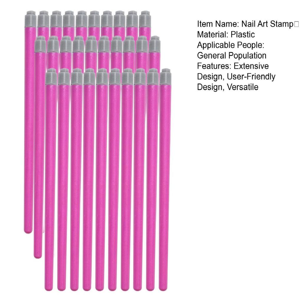 30Pcs Nail Art Stamp Pen Set Precise Stamping Pen for DIY Nail Art Tools Flower Nail Stamp Pen with Different Patterns Nail Graffiti Click Tool