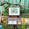 Multifunctional Wooden Watercolor Box Empty Gouache/Oil Painting Box Paint Pigment Box  Beginners
